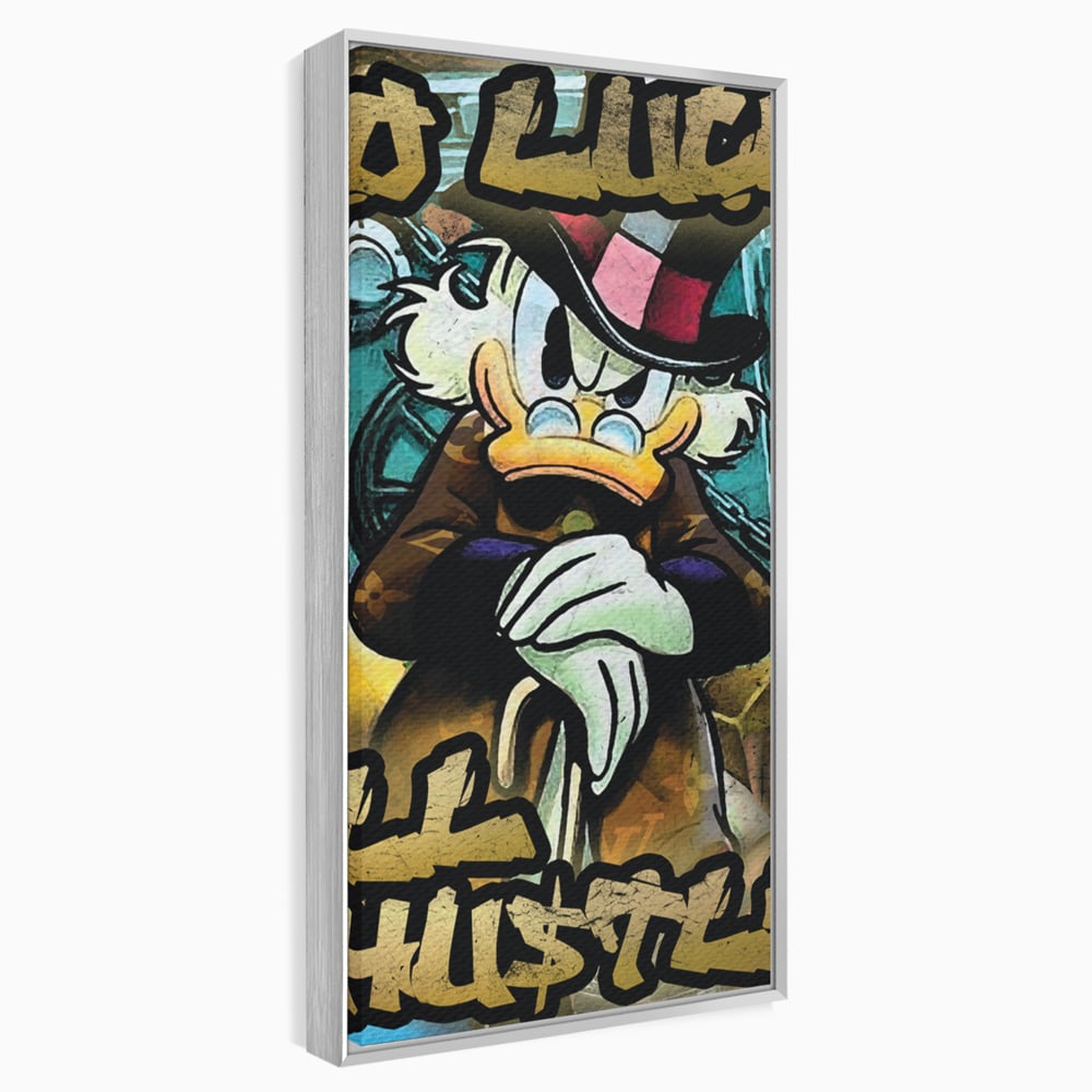 Tablou Canvas Premium, LuxCanva® B1018, Scrooge McDuck, Desene Animate, Walt Disney, Rata, Motivational, Culori Vibrante