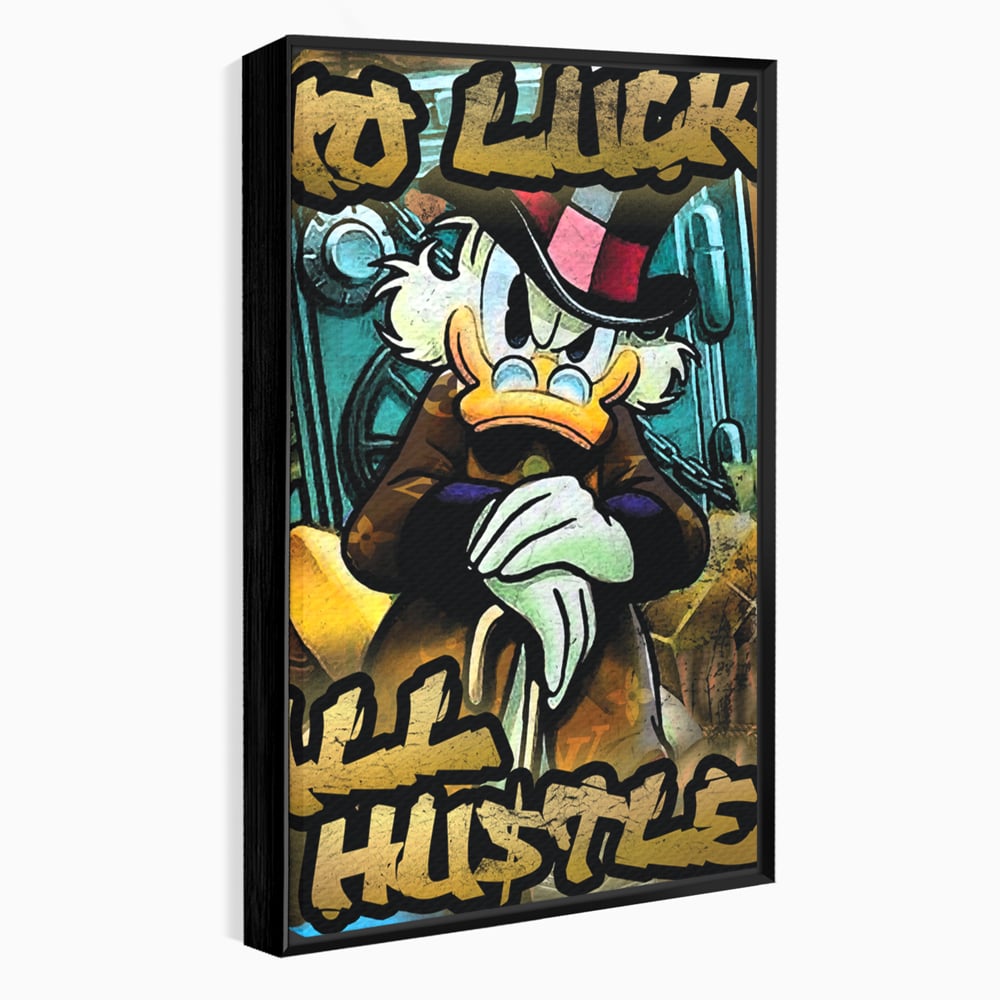 Tablou Canvas Premium, LuxCanva® B1018, Scrooge McDuck, Desene Animate, Walt Disney, Rata, Motivational, Culori Vibrante