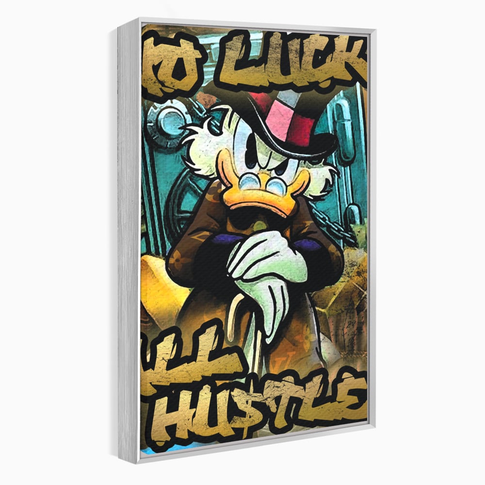 Tablou Canvas Premium, LuxCanva® B1018, Scrooge McDuck, Desene Animate, Walt Disney, Rata, Motivational, Culori Vibrante