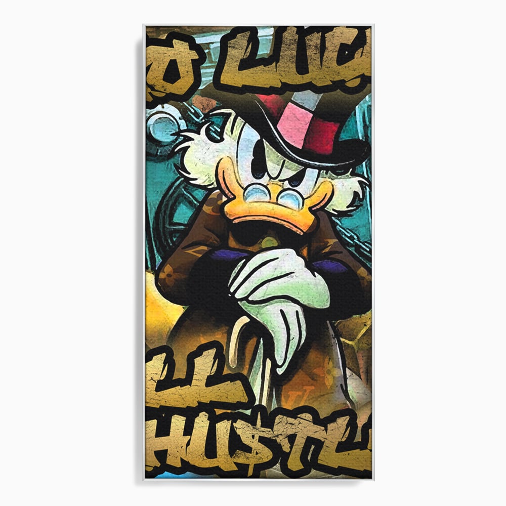 Tablou Canvas Premium, LuxCanva® B1018, Scrooge McDuck, Desene Animate, Walt Disney, Rata, Motivational, Culori Vibrante
