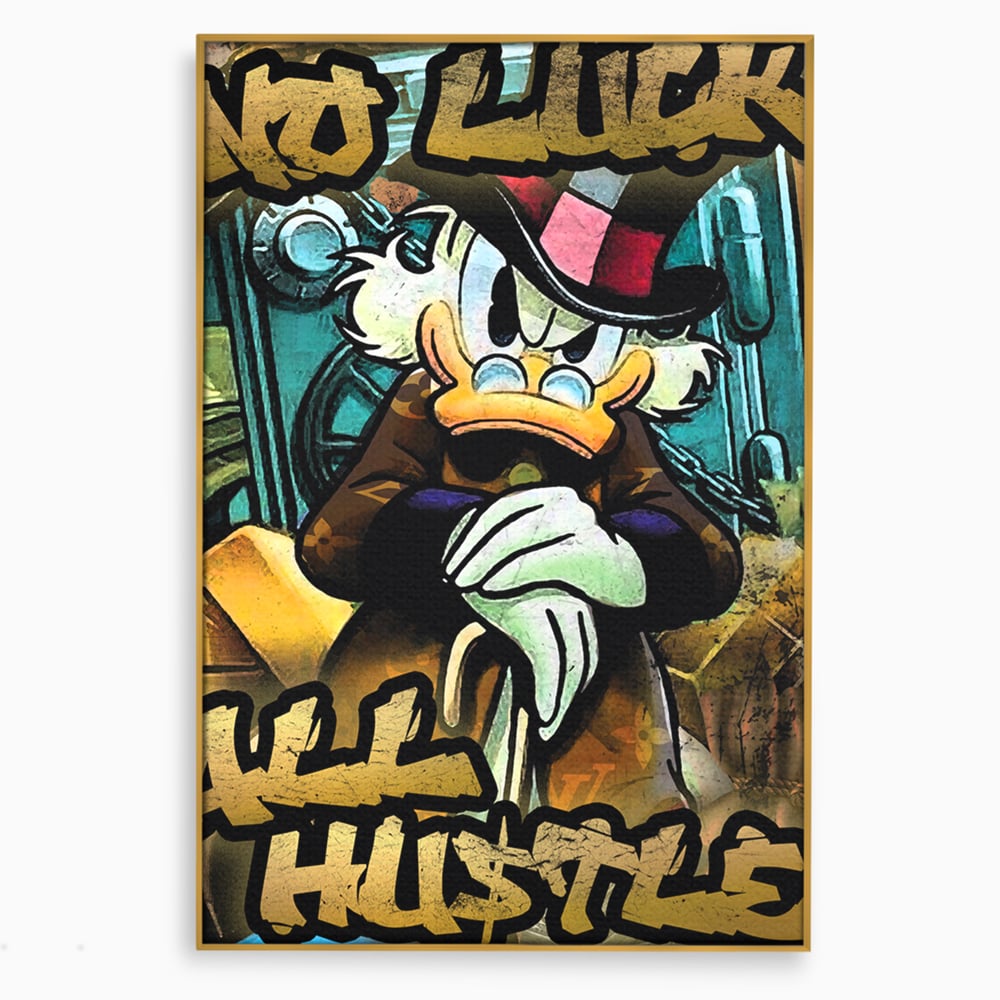 Tablou Canvas Premium, LuxCanva® B1018, Scrooge McDuck, Desene Animate, Walt Disney, Rata, Motivational, Culori Vibrante