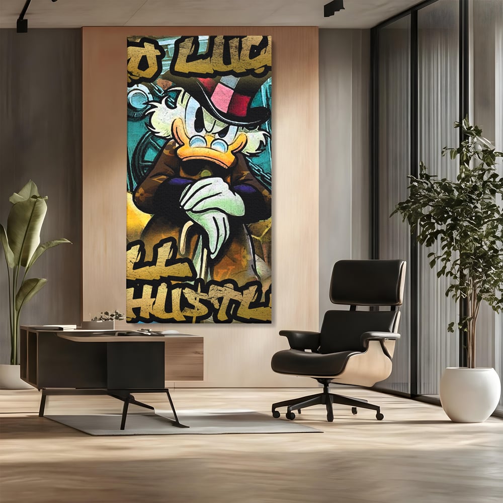 Tablou Canvas Premium, LuxCanva® B1018, Scrooge McDuck, Desene Animate, Walt Disney, Rata, Motivational, Culori Vibrante