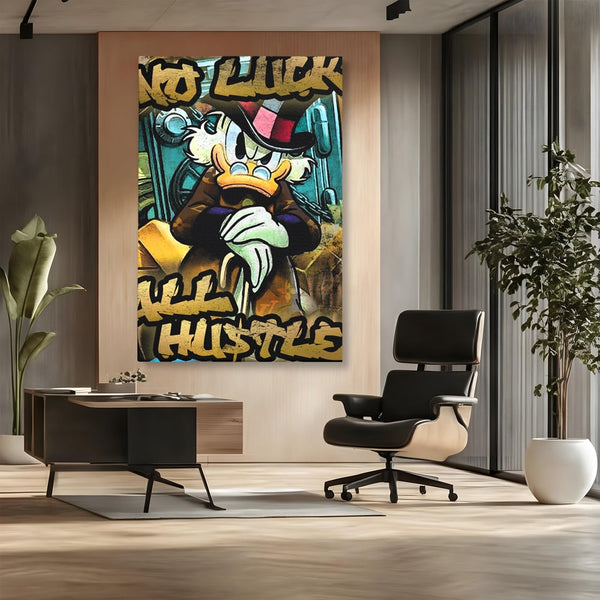 Tablou Canvas Premium, LuxCanva® B1018, Scrooge McDuck, Desene Animate, Walt Disney, Rata, Motivational, Culori Vibrante