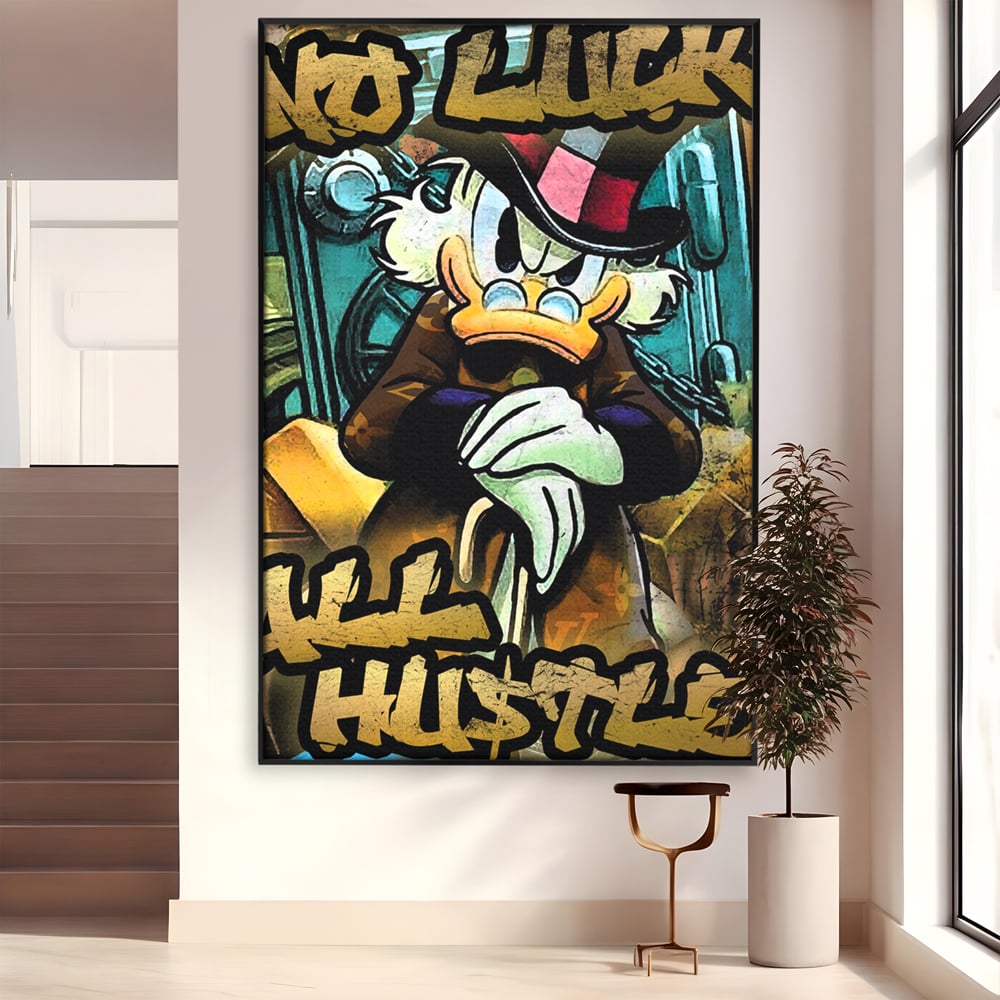 Tablou Canvas Premium, LuxCanva® B1018, Scrooge McDuck, Desene Animate, Walt Disney, Rata, Motivational, Culori Vibrante