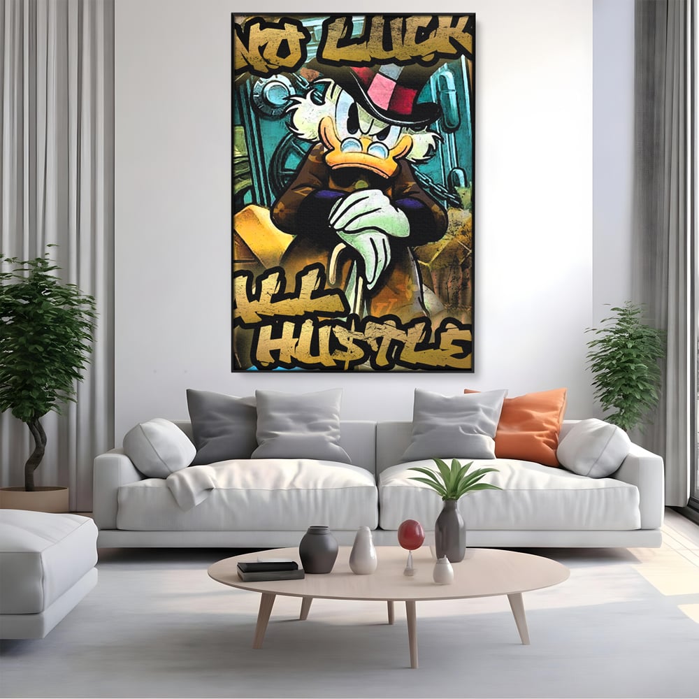 Tablou Canvas Premium, LuxCanva® B1018, Scrooge McDuck, Desene Animate, Walt Disney, Rata, Motivational, Culori Vibrante