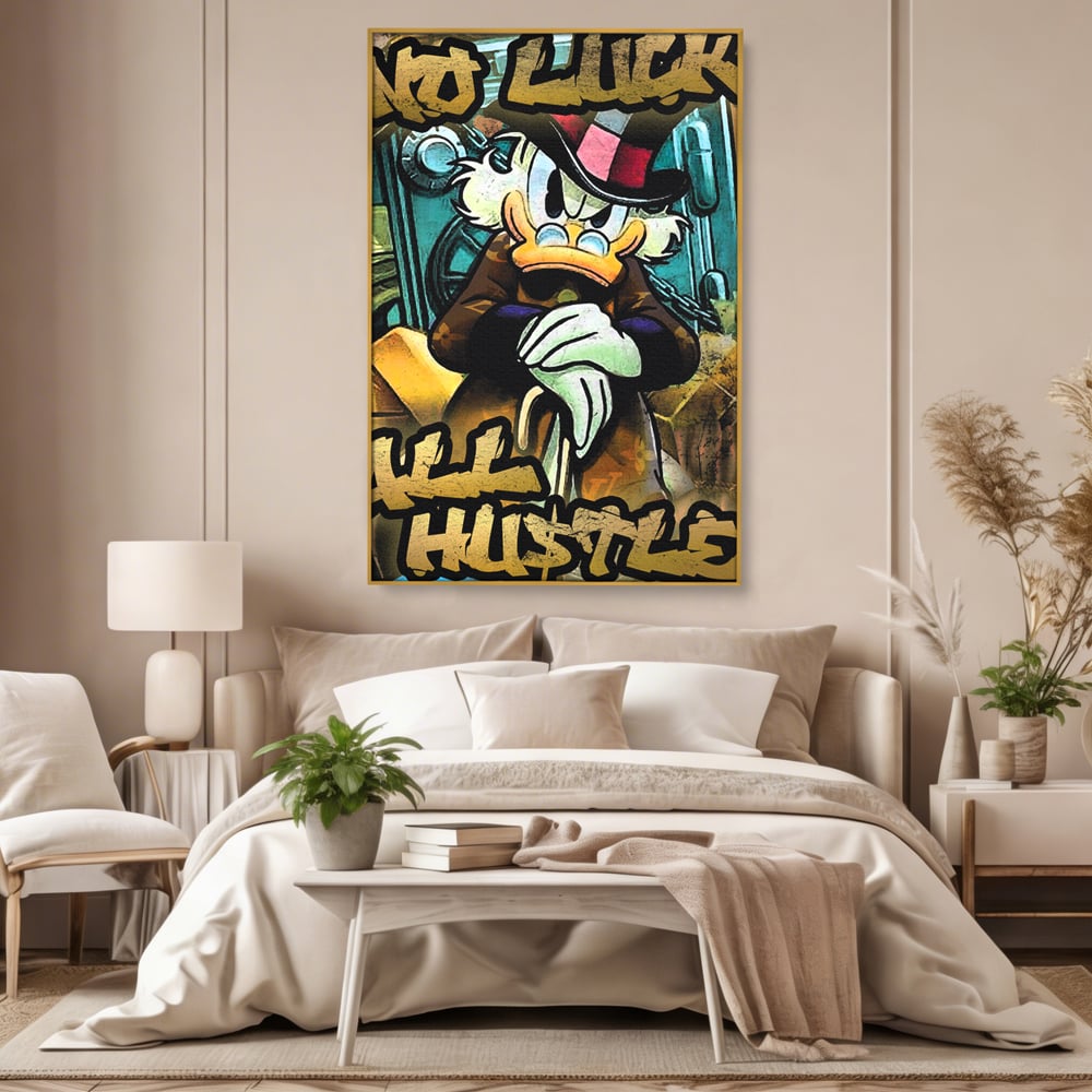 Tablou Canvas Premium, LuxCanva® B1018, Scrooge McDuck, Desene Animate, Walt Disney, Rata, Motivational, Culori Vibrante