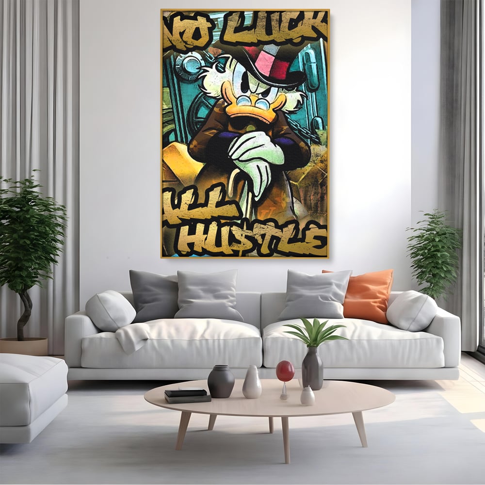 Tablou Canvas Premium, LuxCanva® B1018, Scrooge McDuck, Desene Animate, Walt Disney, Rata, Motivational, Culori Vibrante