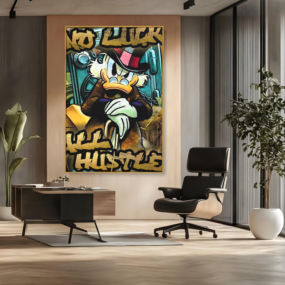Tablou Canvas Premium, LuxCanva® B1018, Scrooge McDuck, Desene Animate, Walt Disney, Rata, Motivational, Culori Vibrante