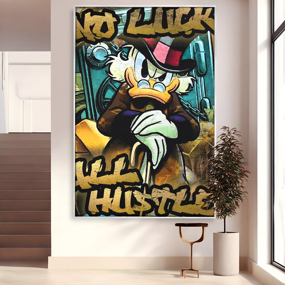 Tablou Canvas Premium, LuxCanva® B1018, Scrooge McDuck, Desene Animate, Walt Disney, Rata, Motivational, Culori Vibrante