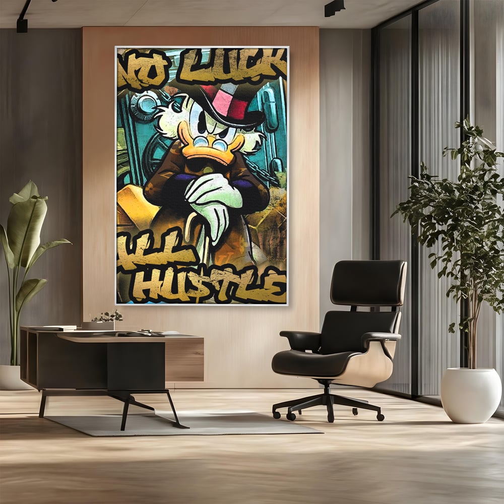 Tablou Canvas Premium, LuxCanva® B1018, Scrooge McDuck, Desene Animate, Walt Disney, Rata, Motivational, Culori Vibrante