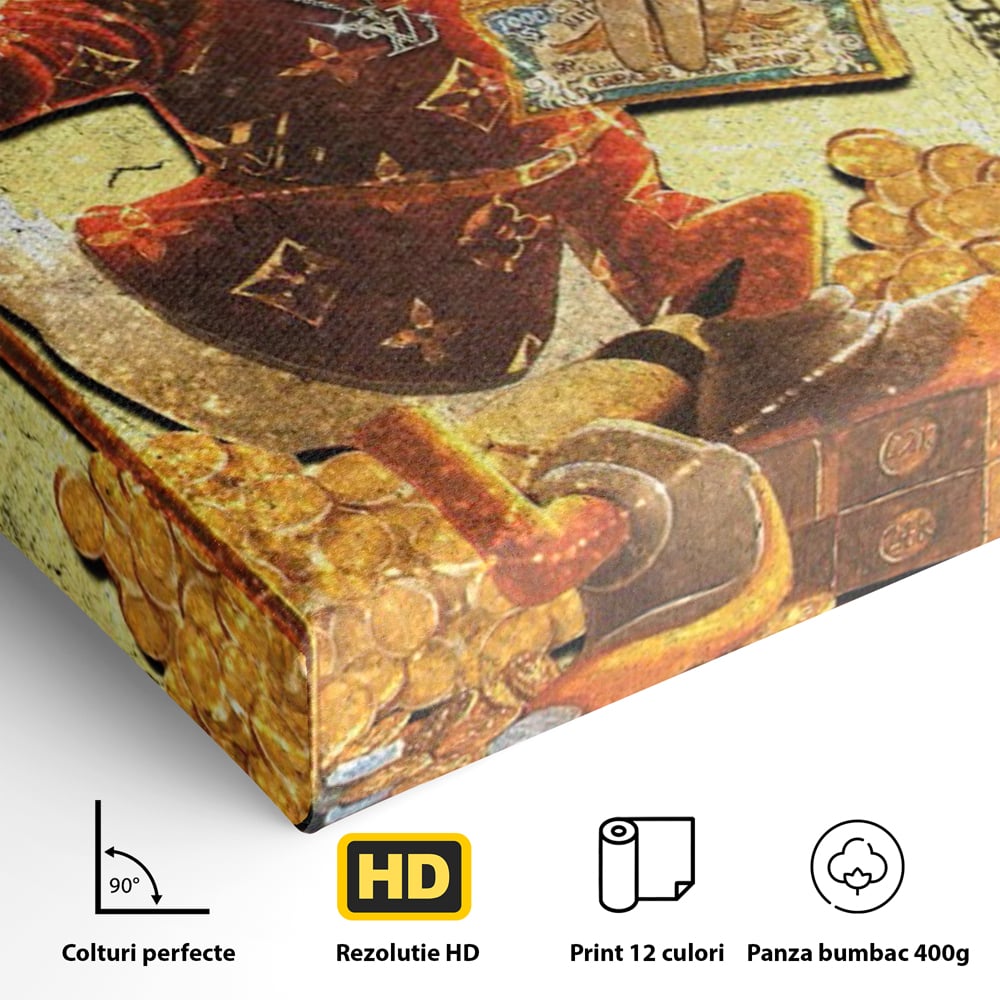 Tablou Canvas Premium, LuxCanva® B1022 Rolex Donald Duck, Desene Animate, Rolex, Disney, Louis Vuitton, Culori Vibrante