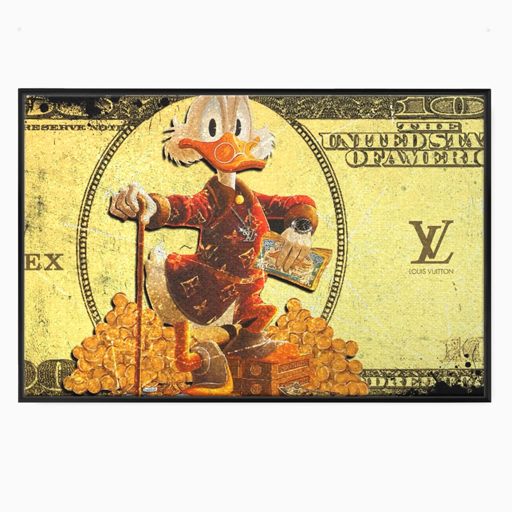 Tablou Canvas Premium, LuxCanva® B1022 Rolex Donald Duck, Desene Animate, Rolex, Disney, Louis Vuitton, Culori Vibrante