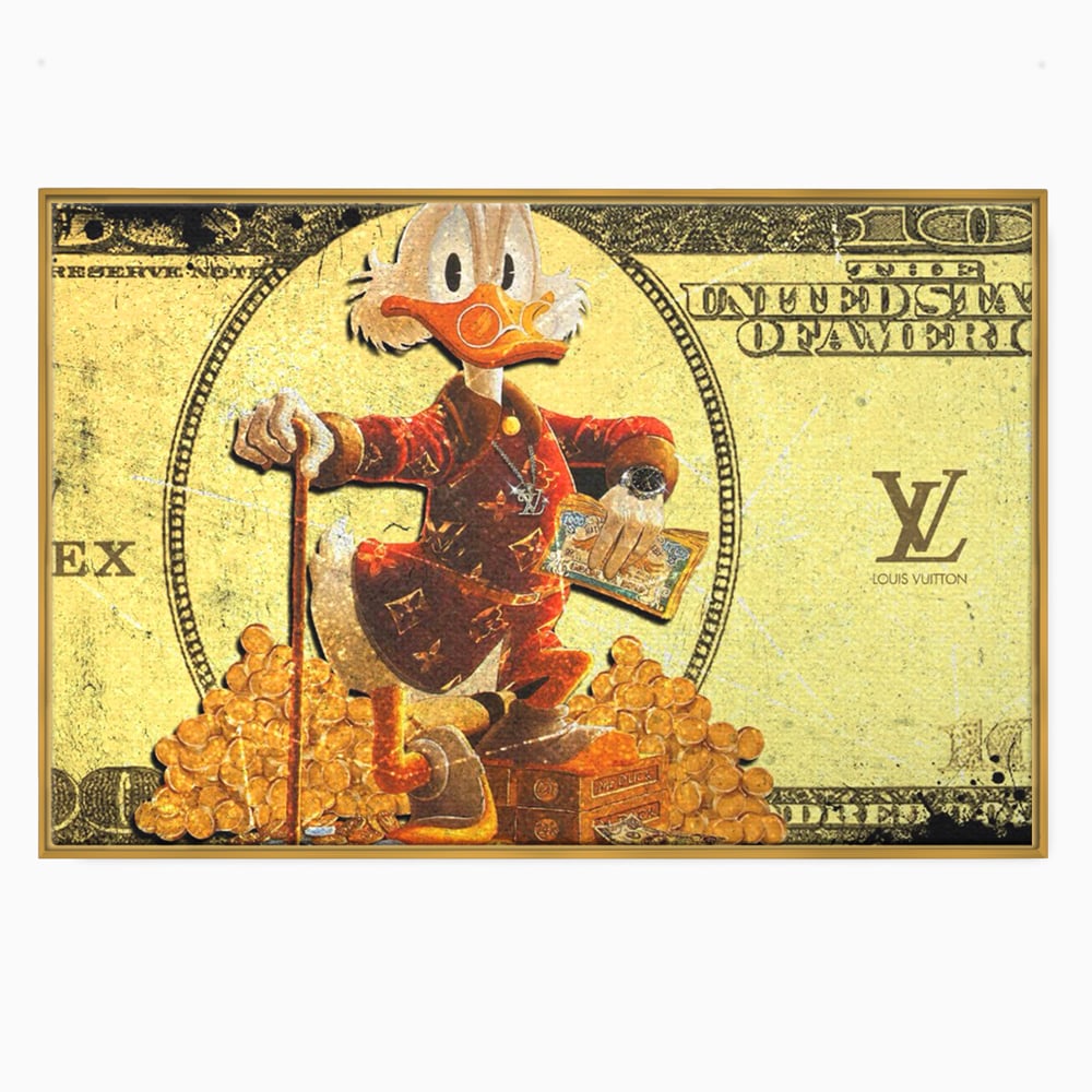 Tablou Canvas Premium, LuxCanva® B1022 Rolex Donald Duck, Desene Animate, Rolex, Disney, Louis Vuitton, Culori Vibrante