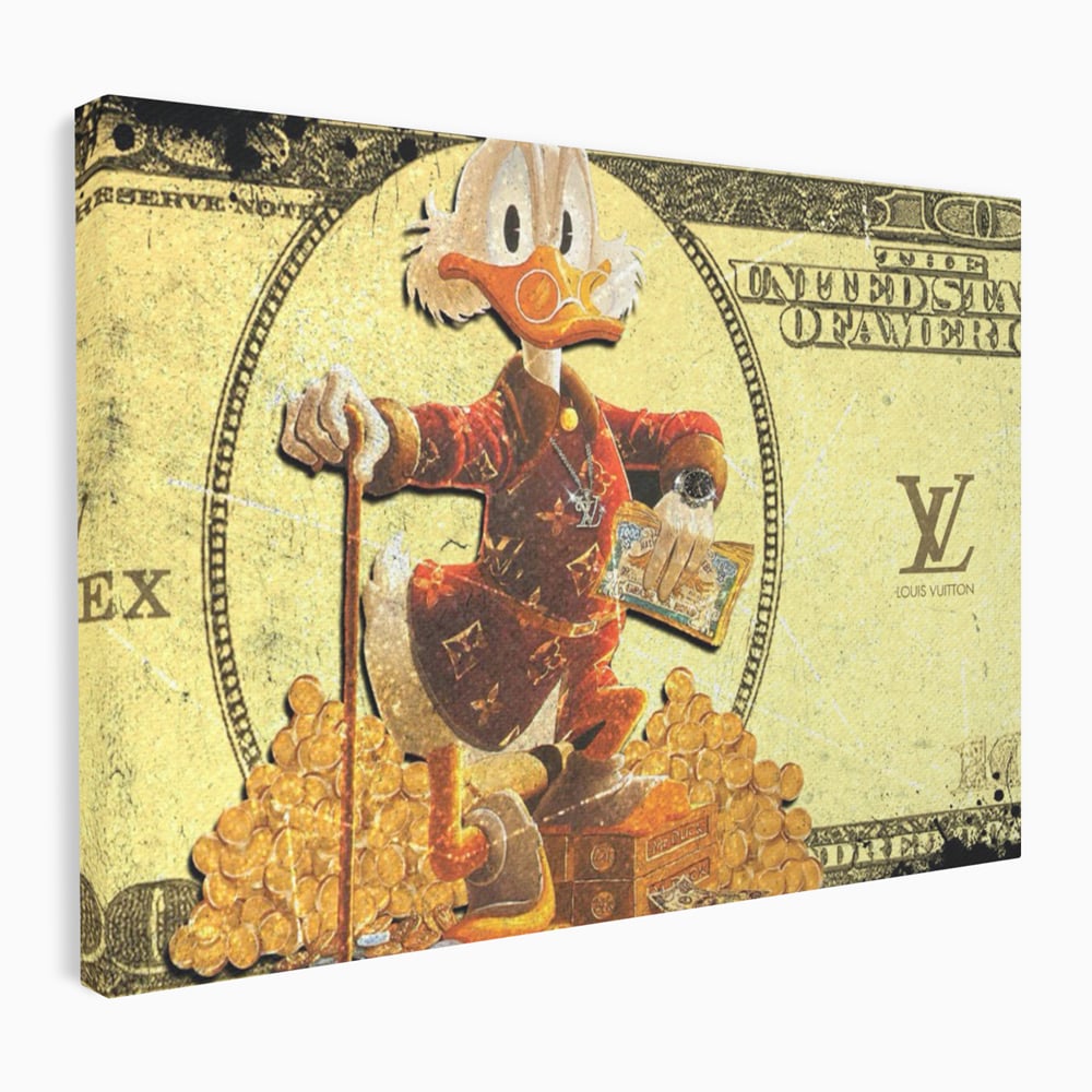 Tablou Canvas Premium, LuxCanva® B1022 Rolex Donald Duck, Desene Animate, Rolex, Disney, Louis Vuitton, Culori Vibrante
