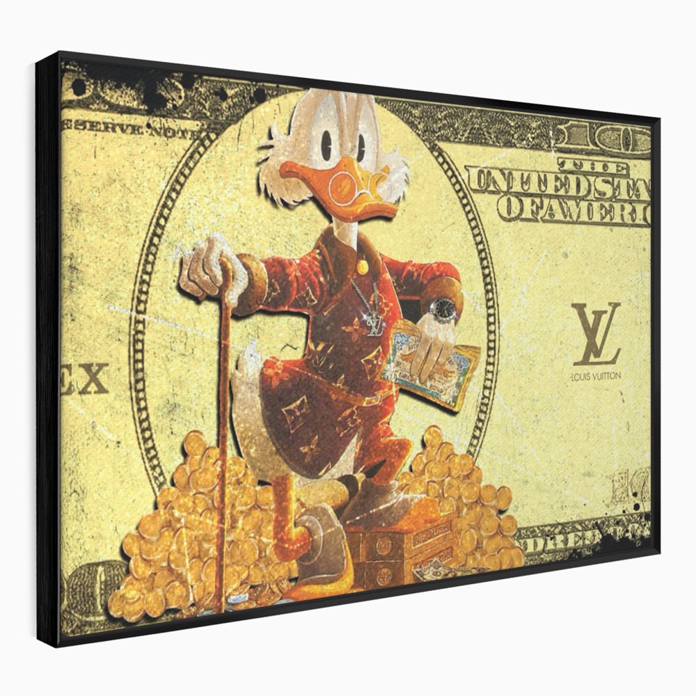 Tablou Canvas Premium, LuxCanva® B1022 Rolex Donald Duck, Desene Animate, Rolex, Disney, Louis Vuitton, Culori Vibrante