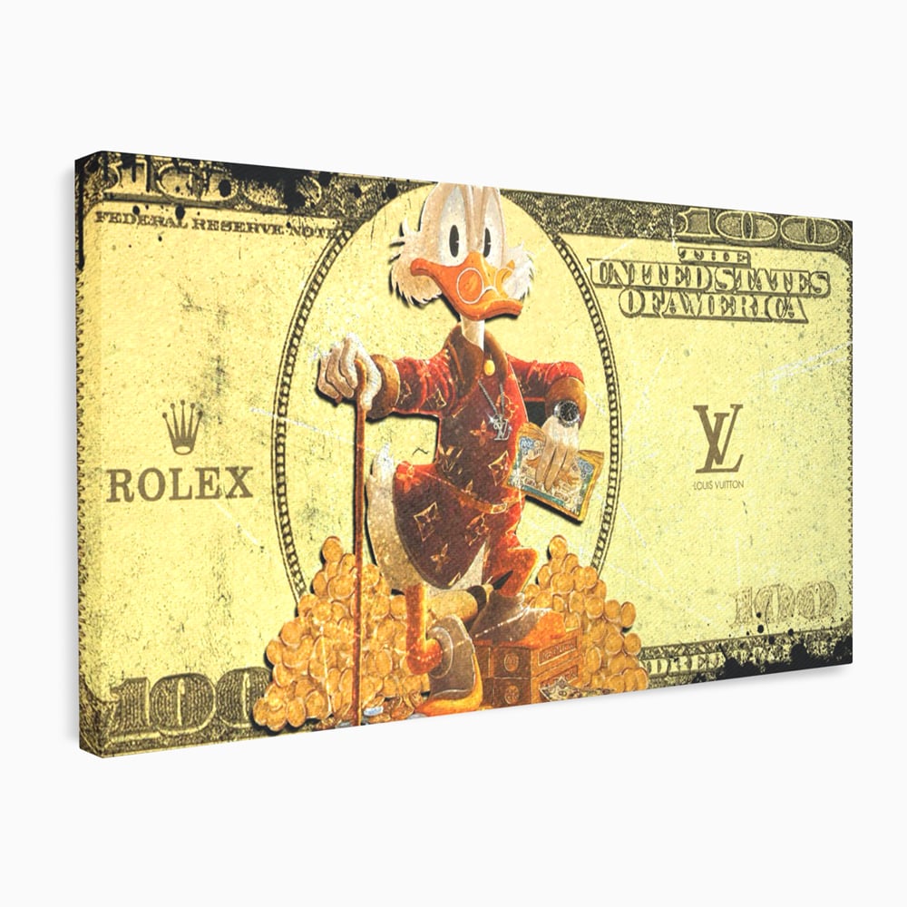 Tablou Canvas Premium, LuxCanva® B1022 Rolex Donald Duck, Desene Animate, Rolex, Disney, Louis Vuitton, Culori Vibrante