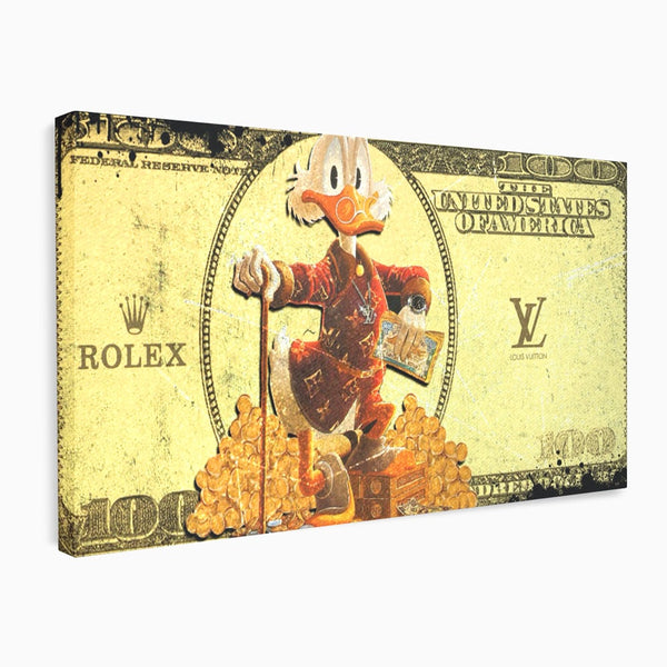 Tablou Canvas Premium, LuxCanva® B1022 Rolex Donald Duck, Desene Animate, Rolex, Disney, Louis Vuitton, Culori Vibrante