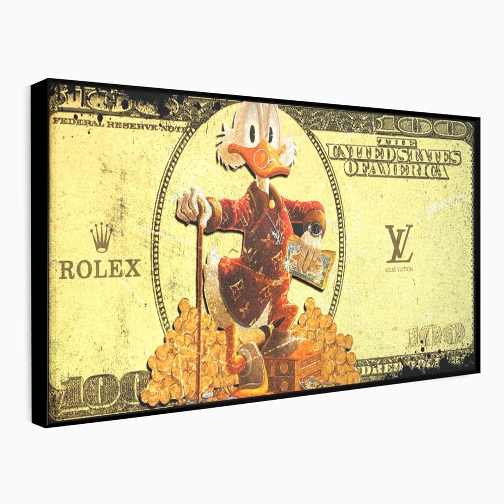 Tablou Canvas Premium, LuxCanva® B1022 Rolex Donald Duck, Desene Animate, Rolex, Disney, Louis Vuitton, Culori Vibrante