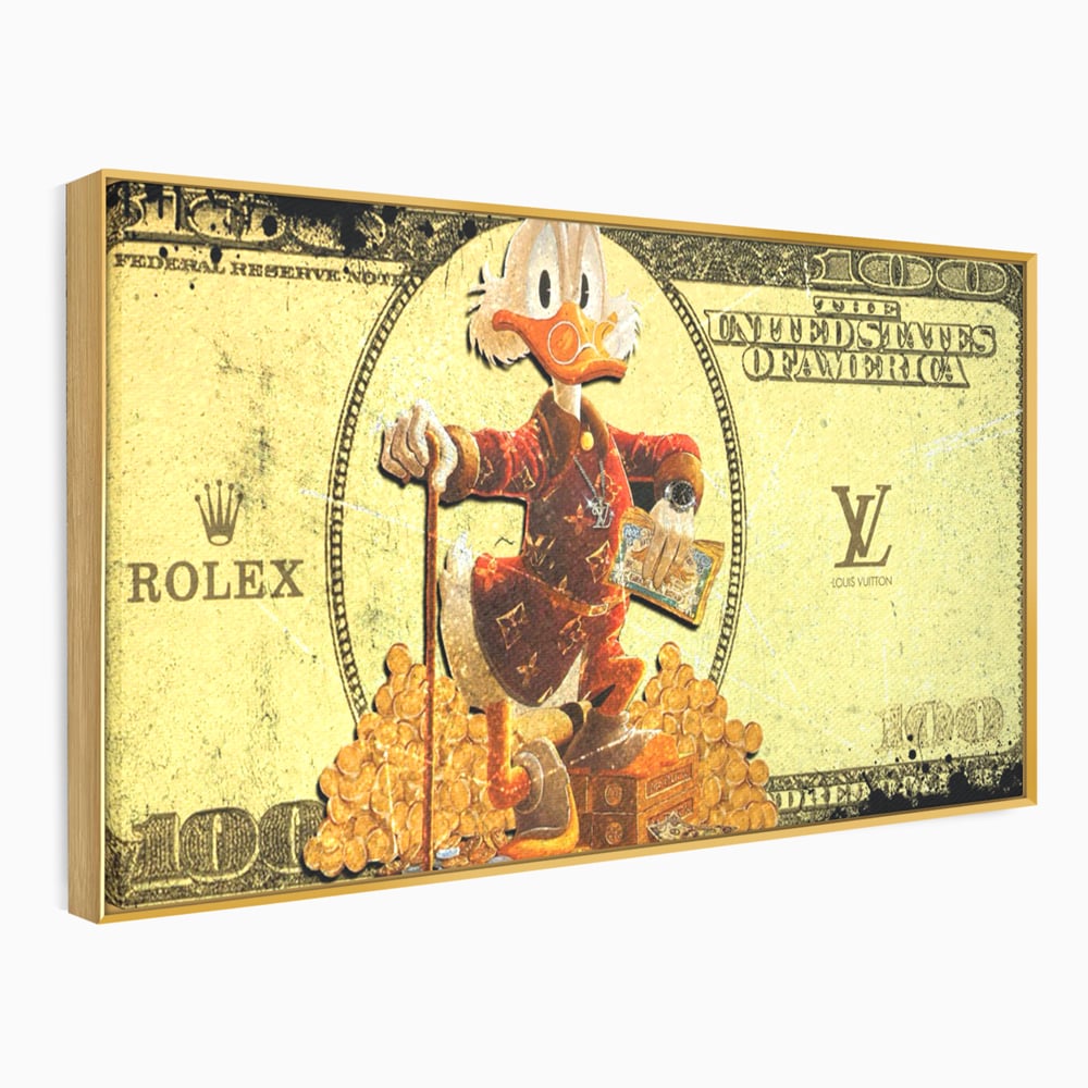 Tablou Canvas Premium, LuxCanva® B1022 Rolex Donald Duck, Desene Animate, Rolex, Disney, Louis Vuitton, Culori Vibrante