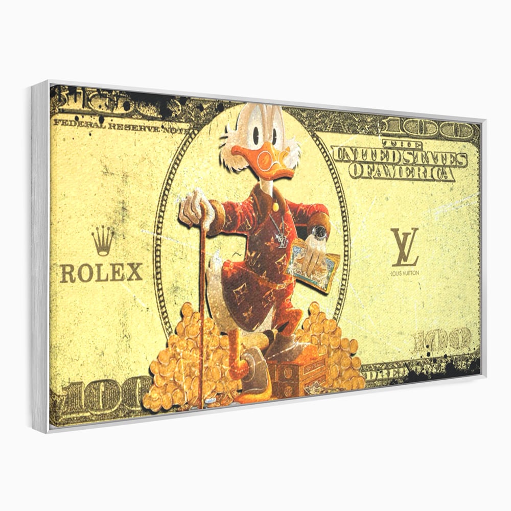 Tablou Canvas Premium, LuxCanva® B1022 Rolex Donald Duck, Desene Animate, Rolex, Disney, Louis Vuitton, Culori Vibrante