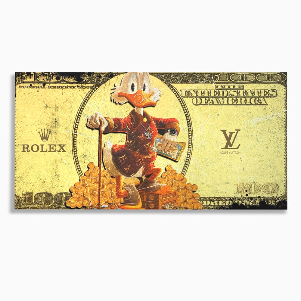 Tablou Canvas Premium, LuxCanva® B1022 Rolex Donald Duck, Desene Animate, Rolex, Disney, Louis Vuitton, Culori Vibrante