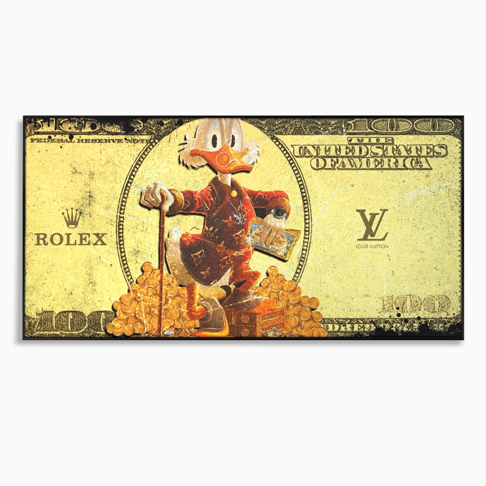 Tablou Canvas Premium, LuxCanva® B1022 Rolex Donald Duck, Desene Animate, Rolex, Disney, Louis Vuitton, Culori Vibrante