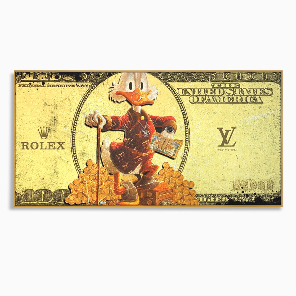 Tablou Canvas Premium, LuxCanva® B1022 Rolex Donald Duck, Desene Animate, Rolex, Disney, Louis Vuitton, Culori Vibrante