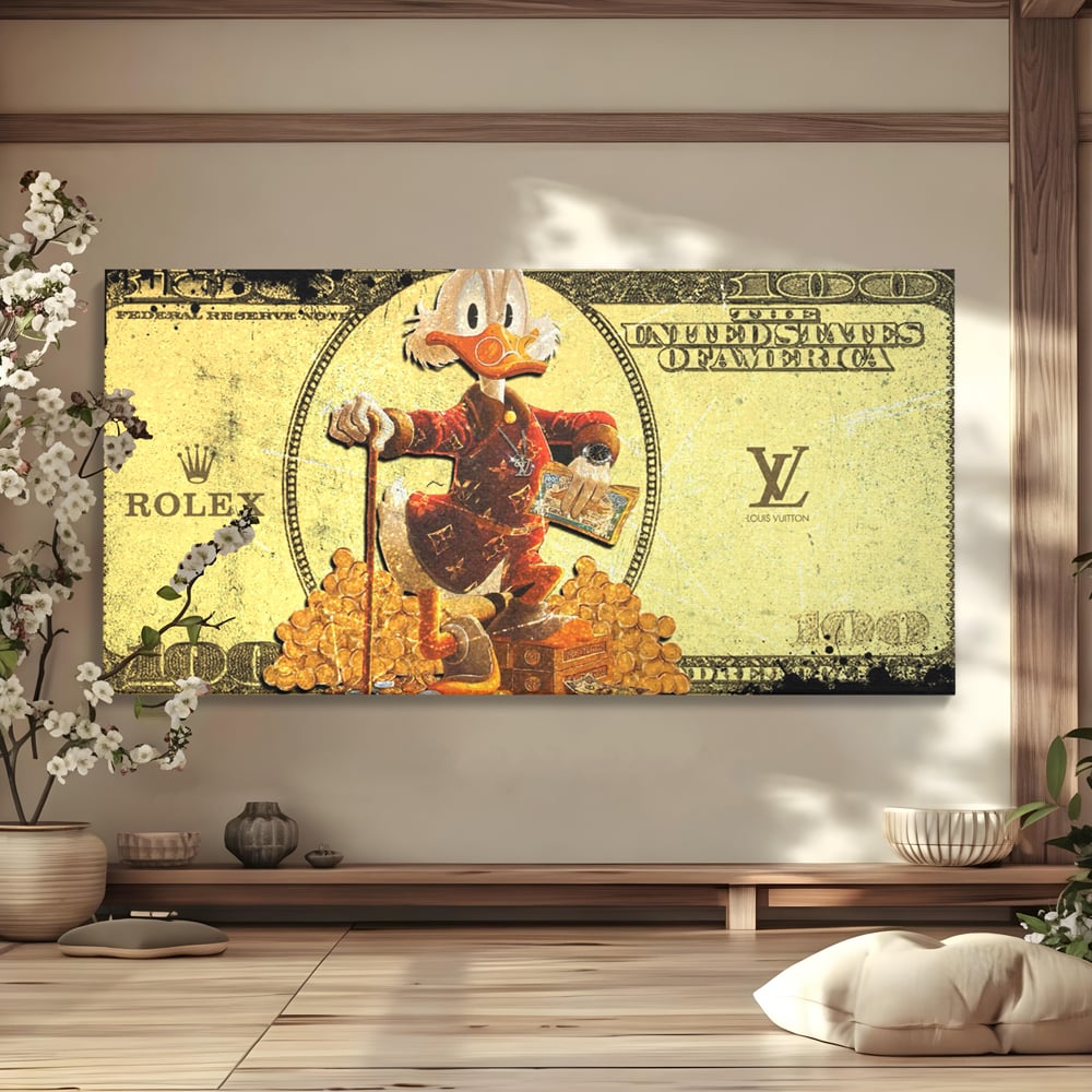 Tablou Canvas Premium, LuxCanva® B1022 Rolex Donald Duck, Desene Animate, Rolex, Disney, Louis Vuitton, Culori Vibrante