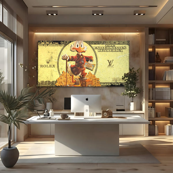 Tablou Canvas Premium, LuxCanva® B1022 Rolex Donald Duck, Desene Animate, Rolex, Disney, Louis Vuitton, Culori Vibrante