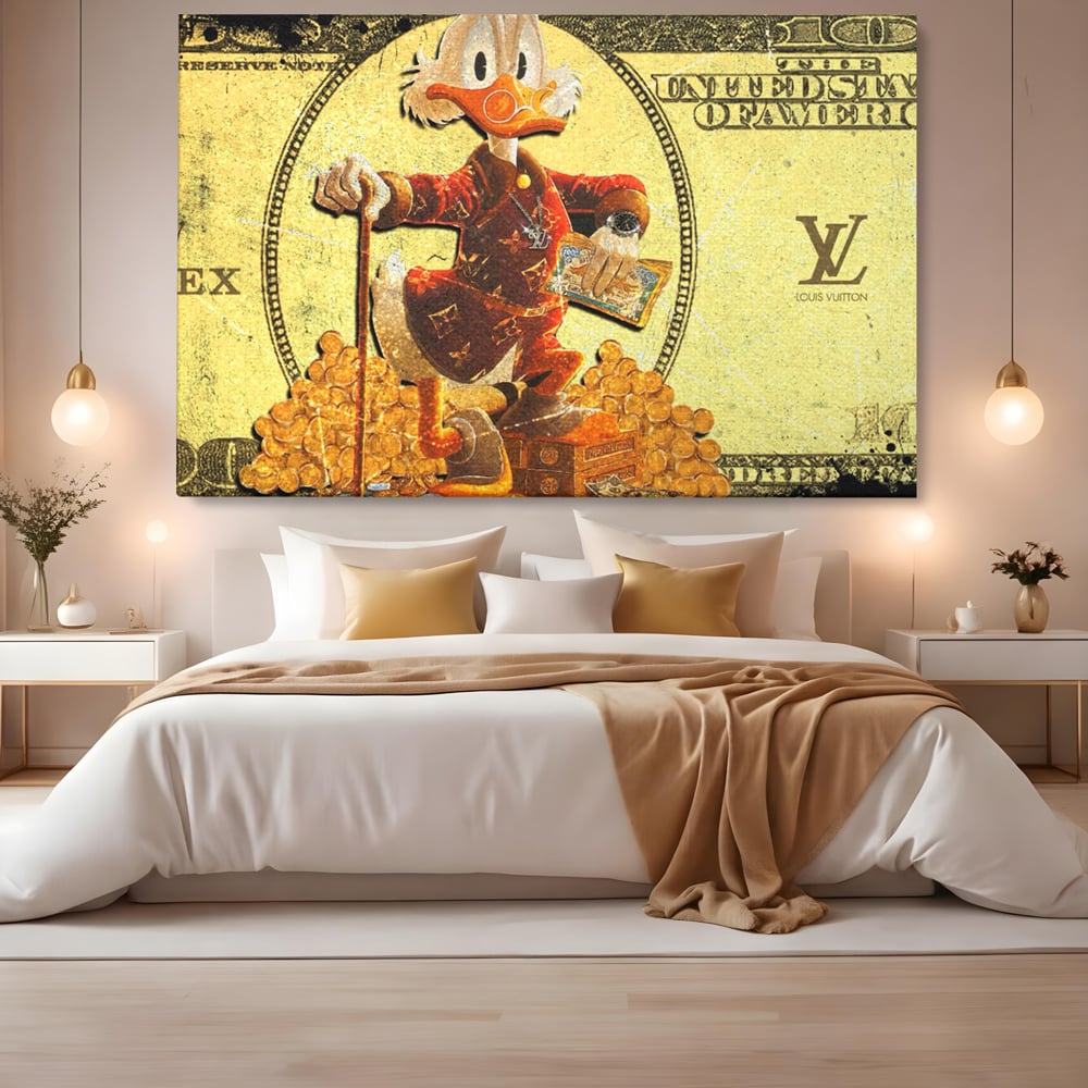 Tablou Canvas Premium, LuxCanva® B1022 Rolex Donald Duck, Desene Animate, Rolex, Disney, Louis Vuitton, Culori Vibrante