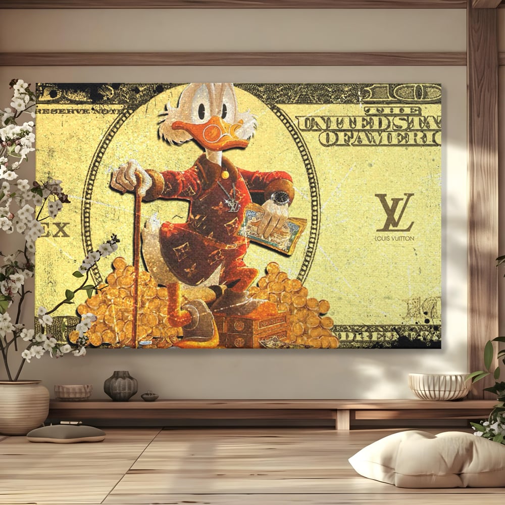 Tablou Canvas Premium, LuxCanva® B1022 Rolex Donald Duck, Desene Animate, Rolex, Disney, Louis Vuitton, Culori Vibrante