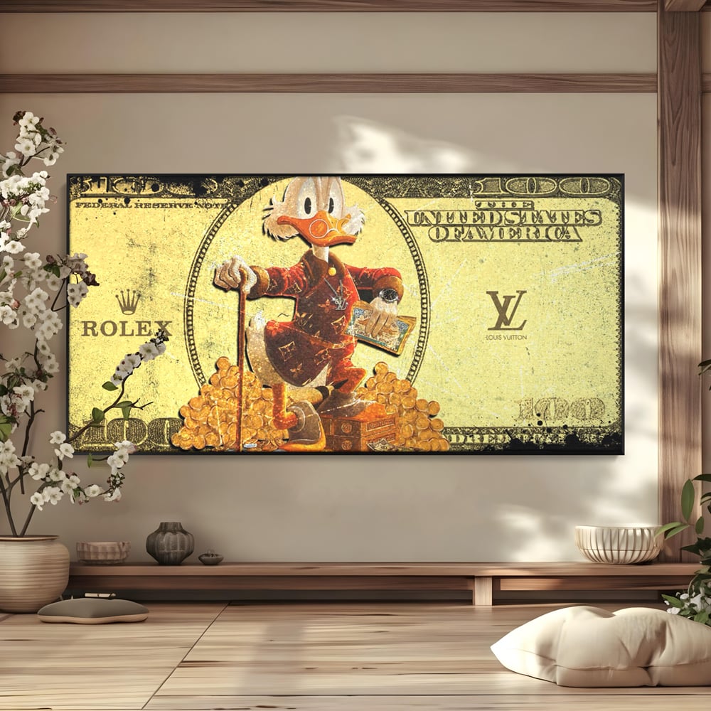 Tablou Canvas Premium, LuxCanva® B1022 Rolex Donald Duck, Desene Animate, Rolex, Disney, Louis Vuitton, Culori Vibrante
