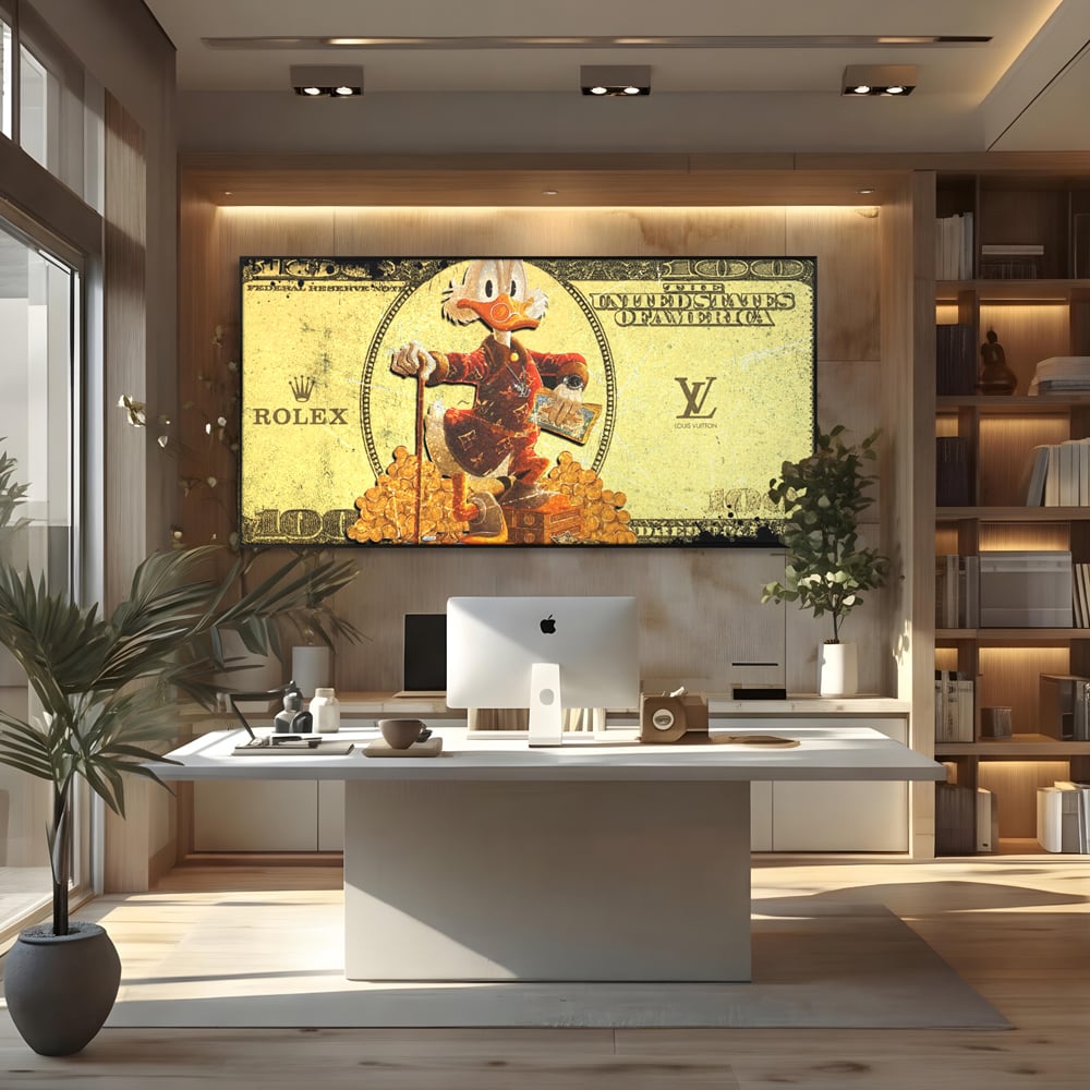 Tablou Canvas Premium, LuxCanva® B1022 Rolex Donald Duck, Desene Animate, Rolex, Disney, Louis Vuitton, Culori Vibrante