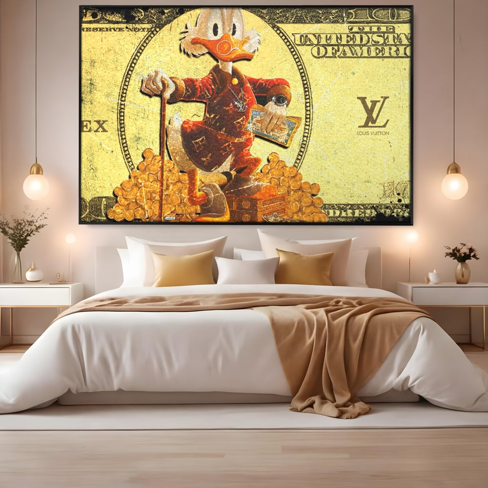 Tablou Canvas Premium, LuxCanva® B1022 Rolex Donald Duck, Desene Animate, Rolex, Disney, Louis Vuitton, Culori Vibrante