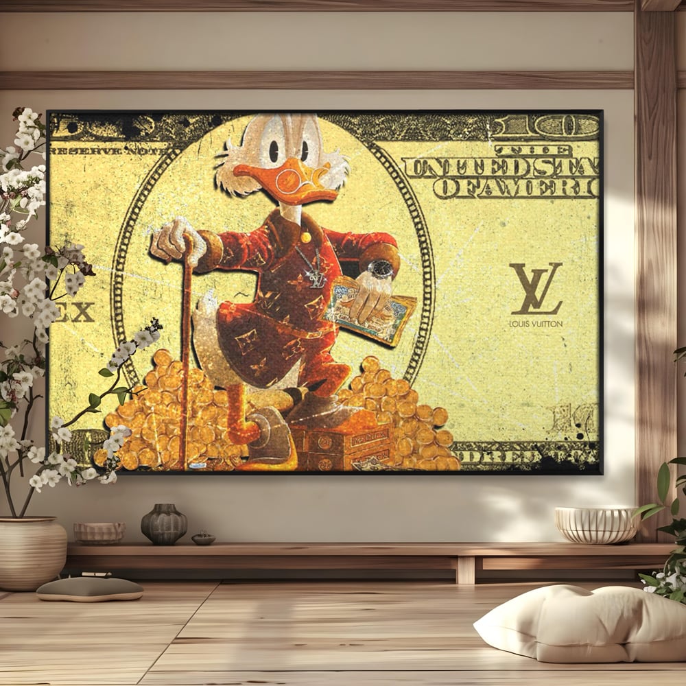 Tablou Canvas Premium, LuxCanva® B1022 Rolex Donald Duck, Desene Animate, Rolex, Disney, Louis Vuitton, Culori Vibrante