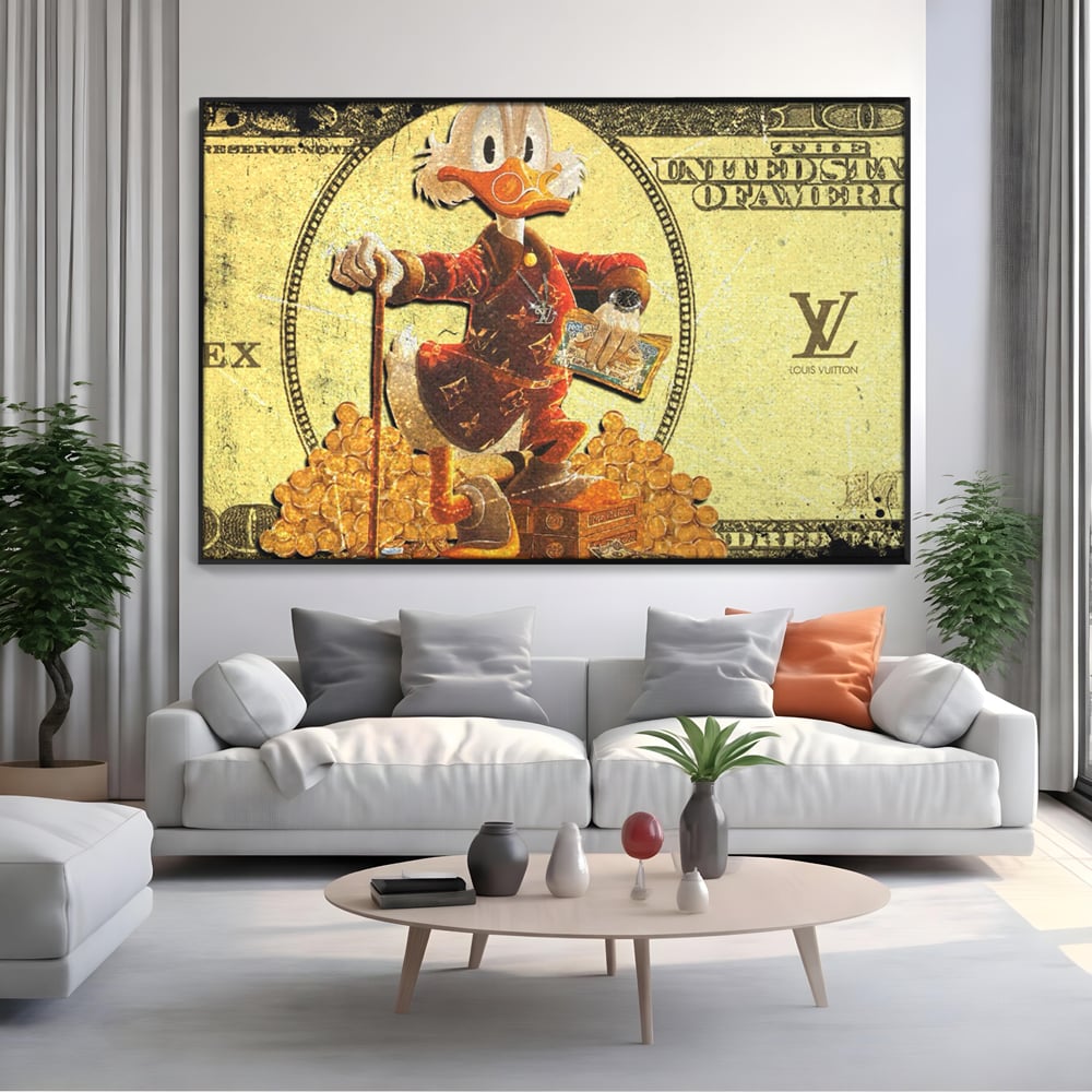 Tablou Canvas Premium, LuxCanva® B1022 Rolex Donald Duck, Desene Animate, Rolex, Disney, Louis Vuitton, Culori Vibrante