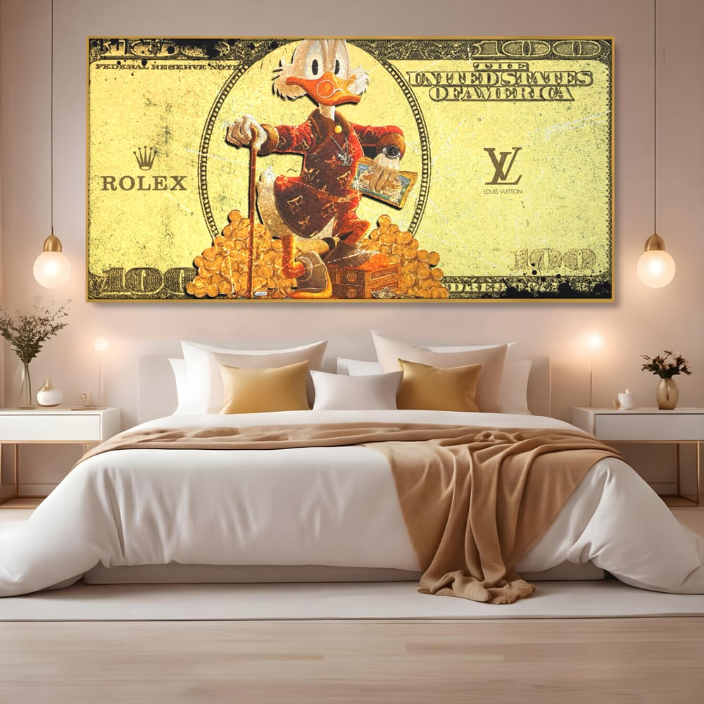 Tablou Canvas Premium, LuxCanva® B1022 Rolex Donald Duck, Desene Animate, Rolex, Disney, Louis Vuitton, Culori Vibrante