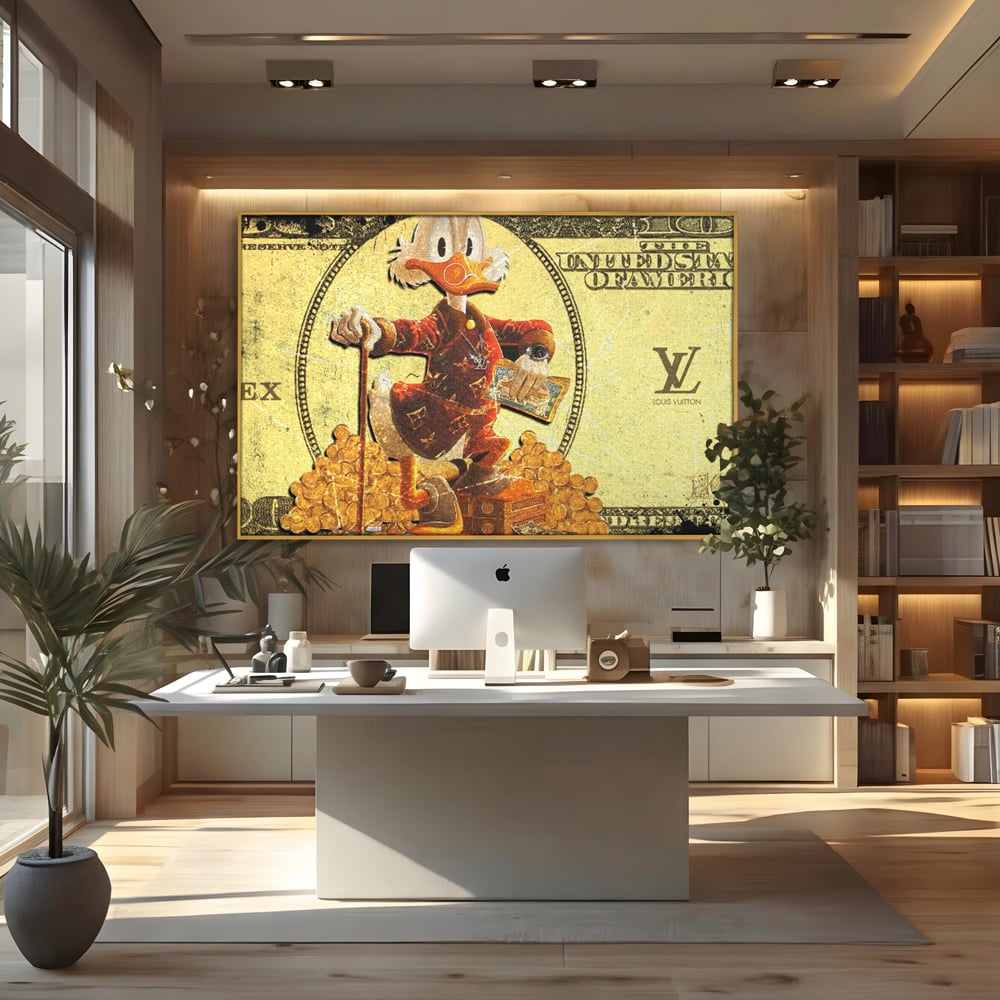 Tablou Canvas Premium, LuxCanva® B1022 Rolex Donald Duck, Desene Animate, Rolex, Disney, Louis Vuitton, Culori Vibrante