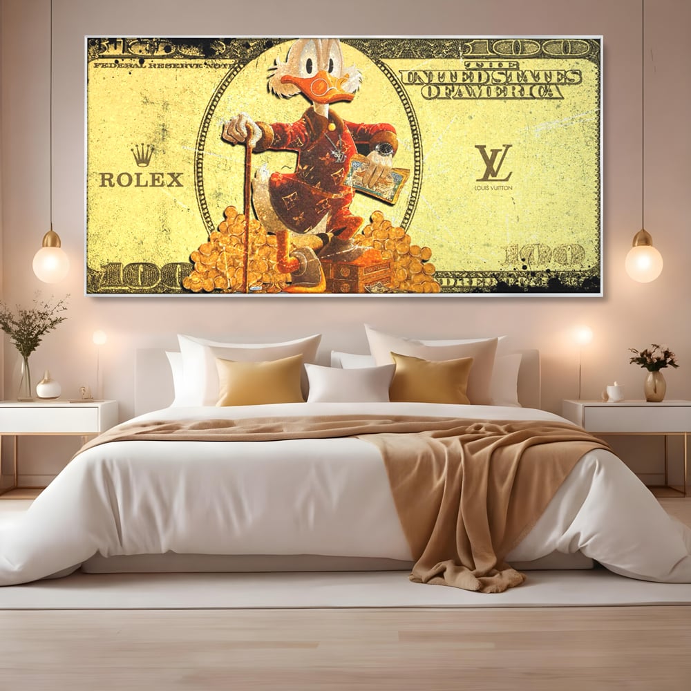 Tablou Canvas Premium, LuxCanva® B1022 Rolex Donald Duck, Desene Animate, Rolex, Disney, Louis Vuitton, Culori Vibrante