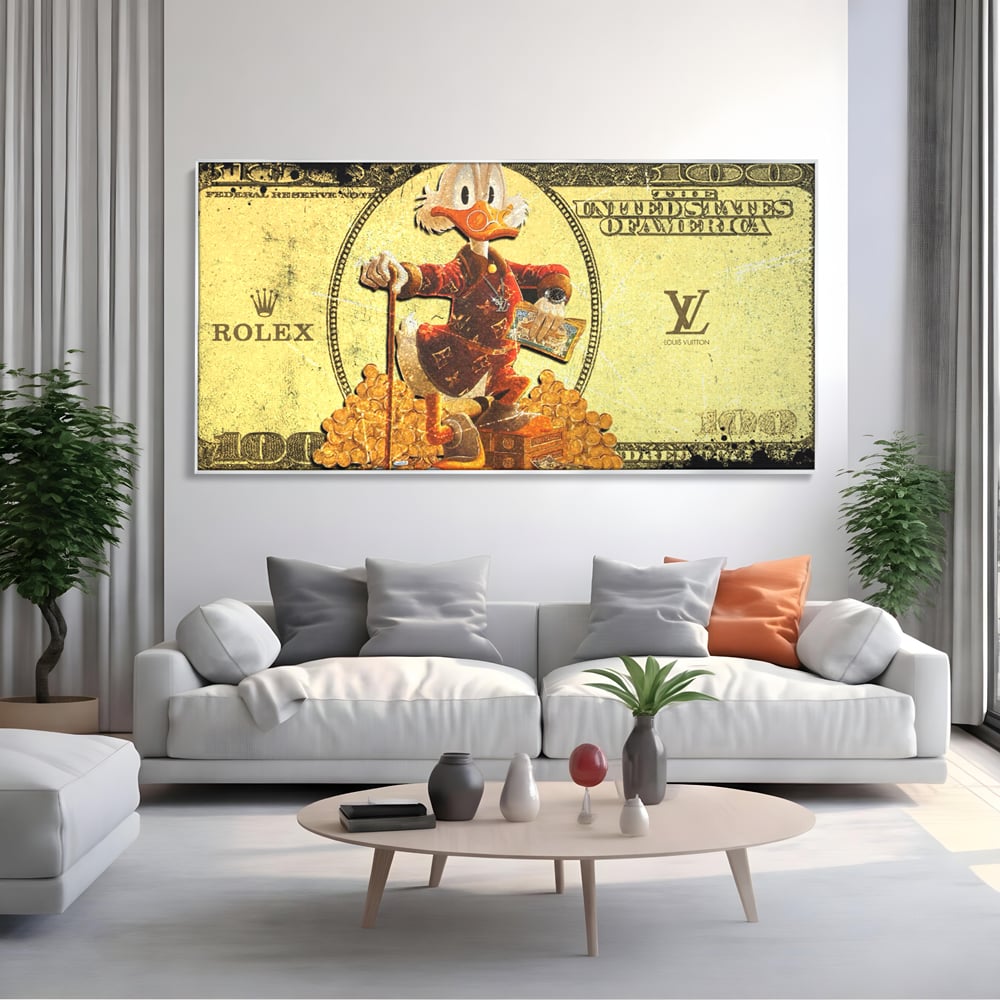 Tablou Canvas Premium, LuxCanva® B1022 Rolex Donald Duck, Desene Animate, Rolex, Disney, Louis Vuitton, Culori Vibrante