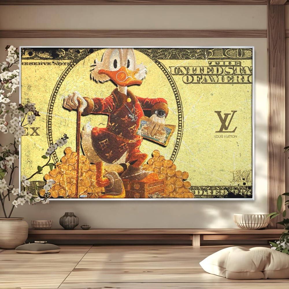 Tablou Canvas Premium, LuxCanva® B1022 Rolex Donald Duck, Desene Animate, Rolex, Disney, Louis Vuitton, Culori Vibrante