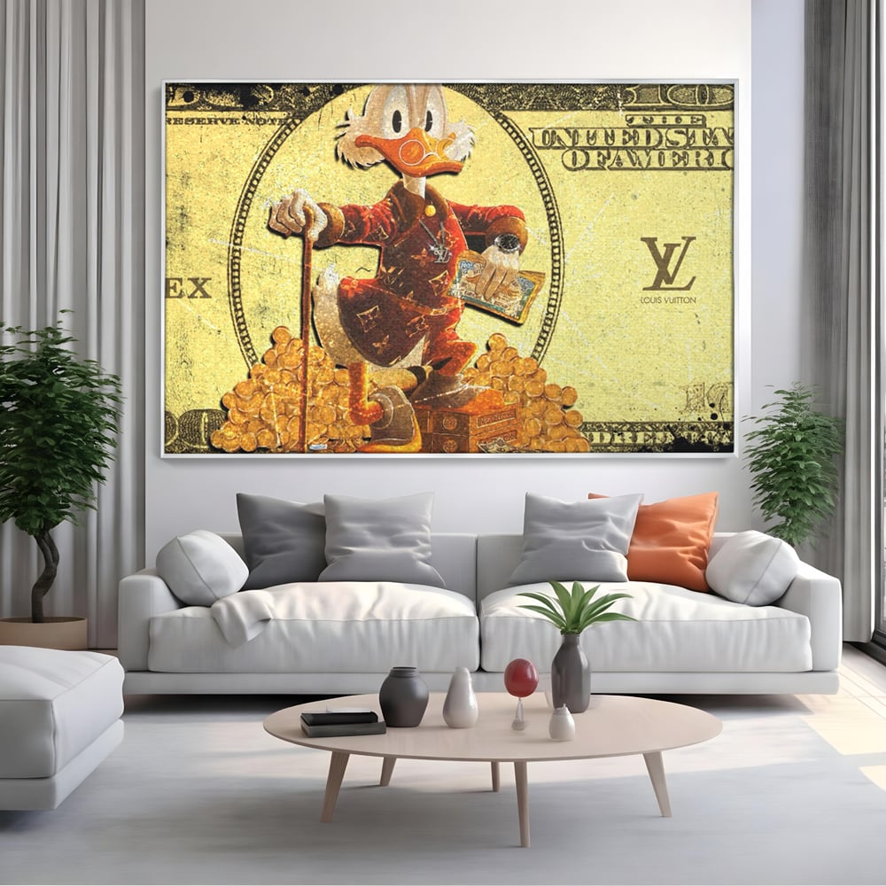 Tablou Canvas Premium, LuxCanva® B1022 Rolex Donald Duck, Desene Animate, Rolex, Disney, Louis Vuitton, Culori Vibrante