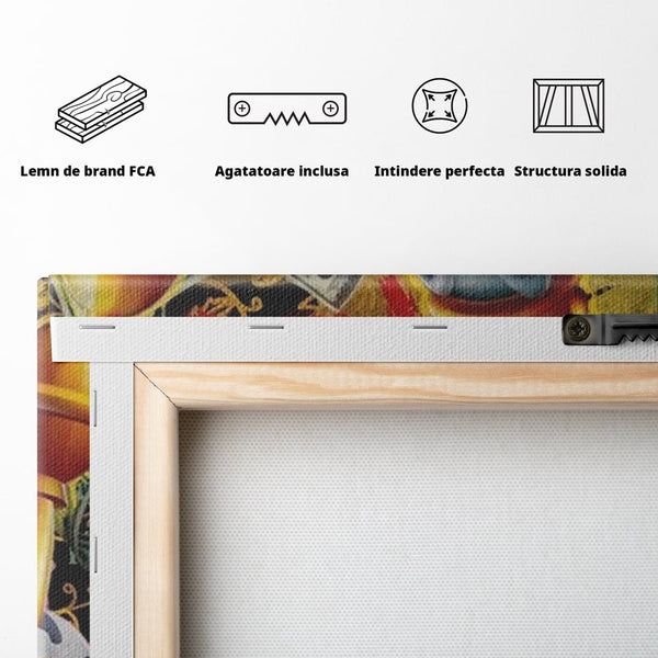 Tablou Canvas Premium, LuxCanva® B1023 King Bugs Bunny, Desene Animate, Bugs Bunny, Disney, Dolari, Rege, Culori Vibrante