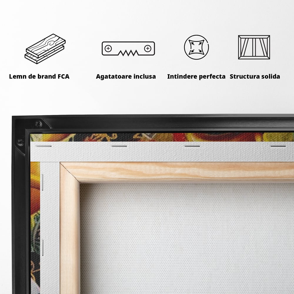 Tablou Canvas Premium, LuxCanva® B1023 King Bugs Bunny, Desene Animate, Bugs Bunny, Disney, Dolari, Rege, Culori Vibrante