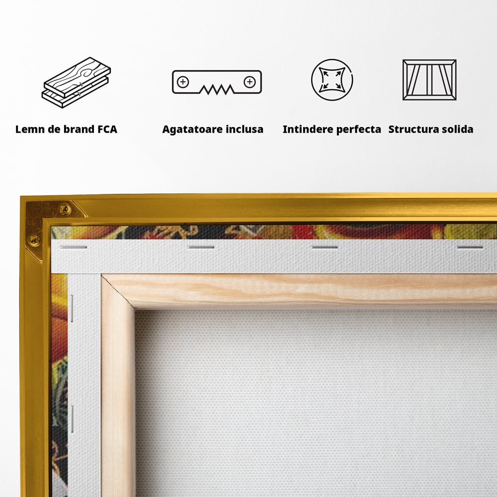 Tablou Canvas Premium, LuxCanva® B1023 King Bugs Bunny, Desene Animate, Bugs Bunny, Disney, Dolari, Rege, Culori Vibrante