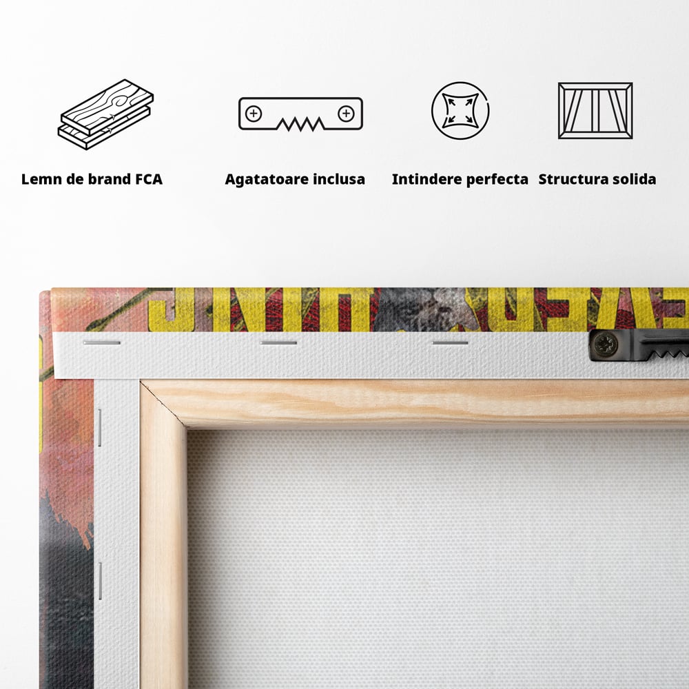 Tablou Canvas Premium LuxCanva® B1026 Mindset Is Everything , Citate, Viata, Inspirational, Motivational, Culori Vibrante