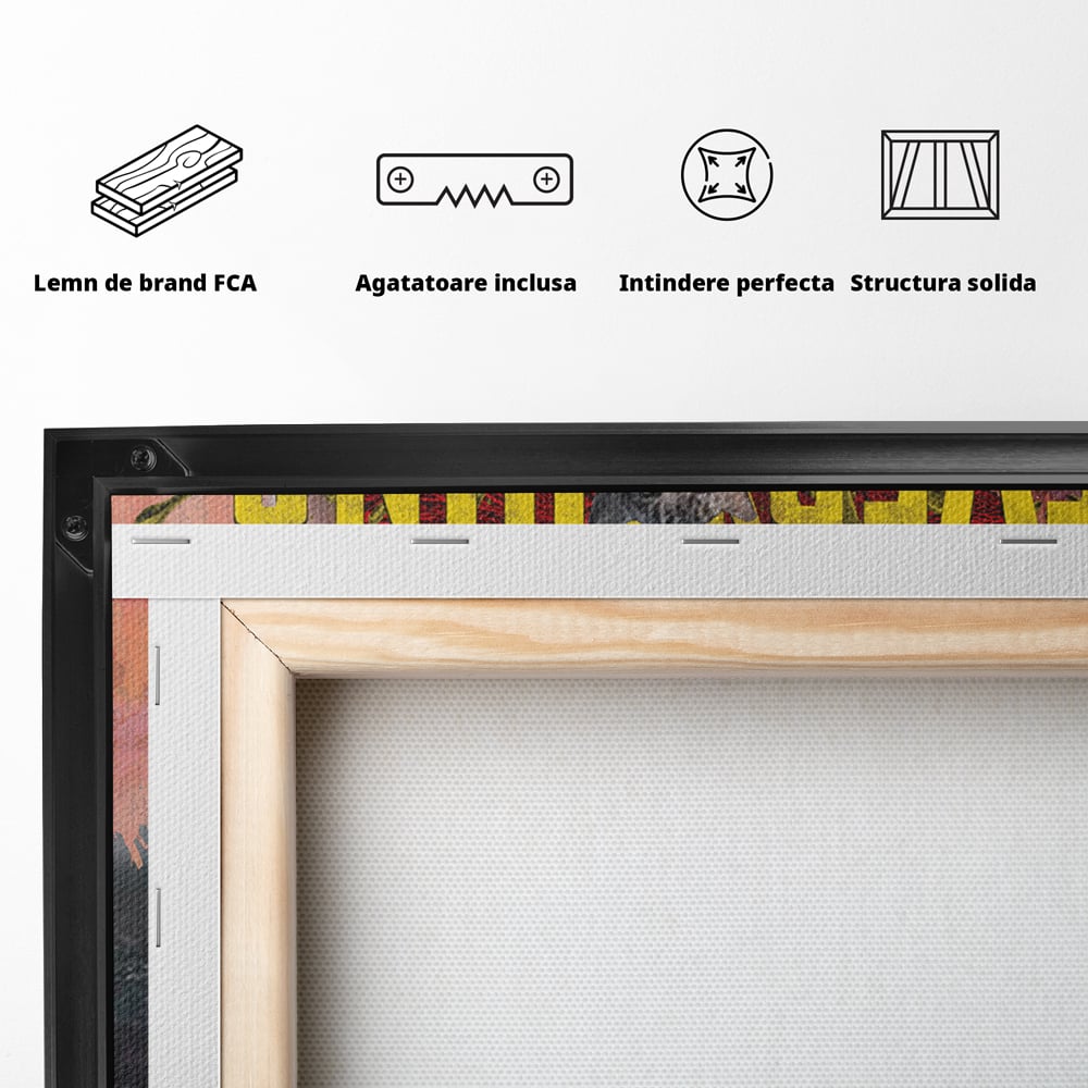 Tablou Canvas Premium LuxCanva® B1026 Mindset Is Everything , Citate, Viata, Inspirational, Motivational, Culori Vibrante