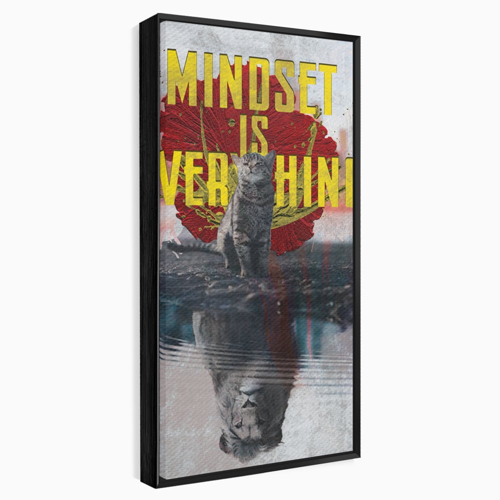 Tablou Canvas Premium LuxCanva® B1026 Mindset Is Everything , Citate, Viata, Inspirational, Motivational, Culori Vibrante