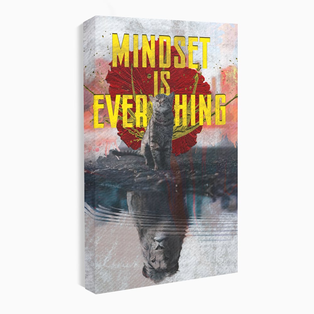 Tablou Canvas Premium LuxCanva® B1026 Mindset Is Everything , Citate, Viata, Inspirational, Motivational, Culori Vibrante