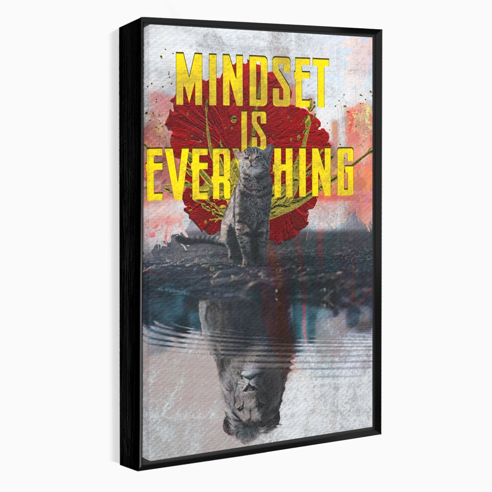 Tablou Canvas Premium LuxCanva® B1026 Mindset Is Everything , Citate, Viata, Inspirational, Motivational, Culori Vibrante